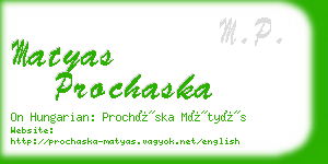 matyas prochaska business card